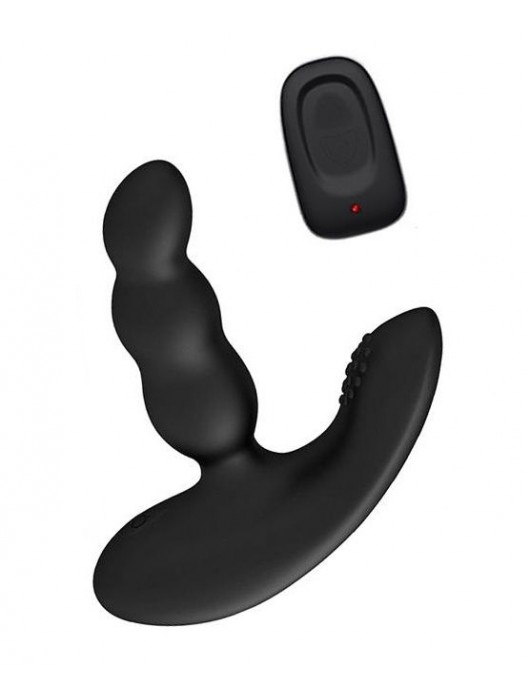 Черный силиконовый стимулятор простаты Levett Nitoc с пультом ДУ - Levett - в Миассе купить с доставкой