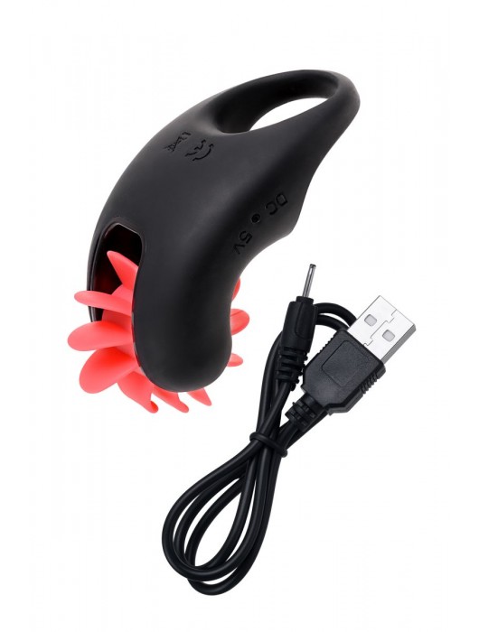 Чёрно-красное эрекционное виброкольцо Erotist - Erotist Adult Toys - в Миассе купить с доставкой