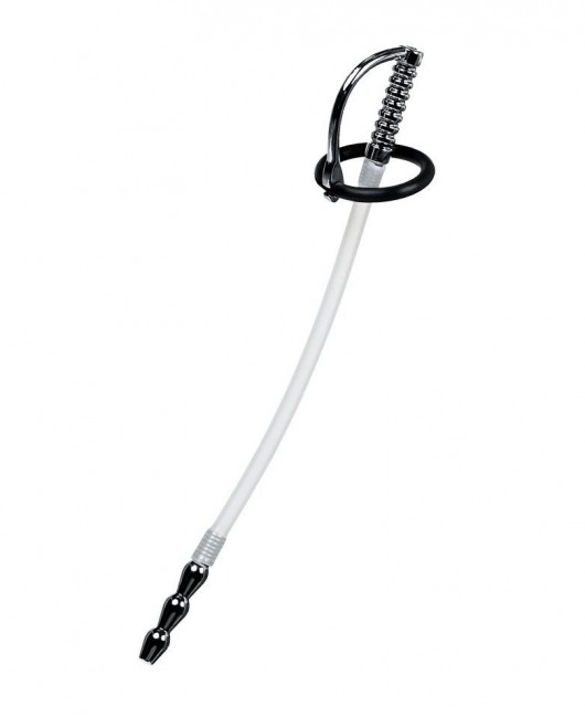 Силиконовый уретральный плаг со сменными фиксирующими кольцами Metal - ToyFa - купить с доставкой в Миассе