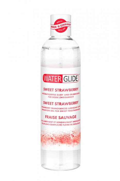 Лубрикант на водной основе с ароматом клубники SWEET STRAWBERRY - 300 мл. - Waterglide - купить с доставкой в Миассе