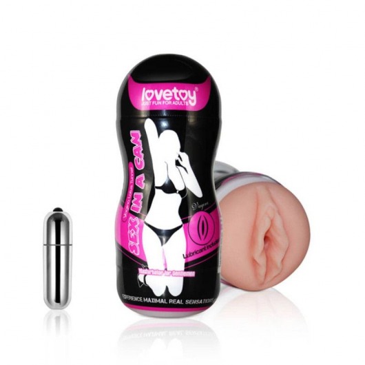 Мастурбатор-вагина Sex In A Can Vibra Vagina Tunnel - Lovetoy - в Миассе купить с доставкой