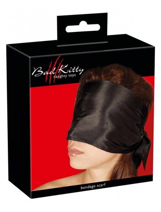 Широкая повязка-шарф на глаза Bad Kitty Bondage Scarf - Orion - купить с доставкой в Миассе