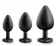 Набор черных анальных пробок с красным кристаллом-сердечком Bling Plugs Training Kit - Blush Novelties - купить с доставкой в Миассе Набор черных анальных пробок с красным кристаллом-сердечком Bling Plugs Training Kit - Blush Novelties - купить с доставкой в Миассе