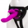 Лиловый страпон Rechargeable Vibrating Strap-On Harness Set - 17,6 см. - Happy Rabbit - купить с доставкой в Миассе