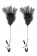 Зажимы для сосков с черными перьями Sweet Caress Feather Nipple Clumps - Sweet Caress - купить с доставкой в Миассе