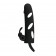 Чёрная насадка с клиторальным вибростимулятором и закрытой головкой - 14 см. - Baile - в Миассе купить с доставкой